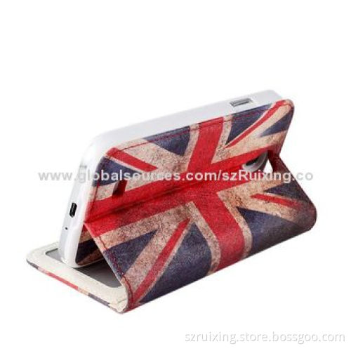 New 2-in-1 PU Leather Phone Case for Samsung Galaxy S4, with US Flag Image and Stand Function